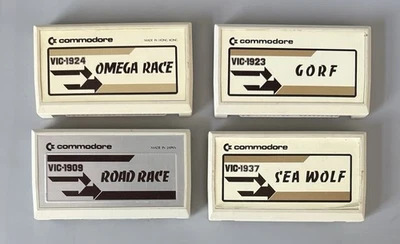 Lote de 4 cartuchos de juego para computadora Commodore VIC-20 — probados/funcionando Foto 1 de 4