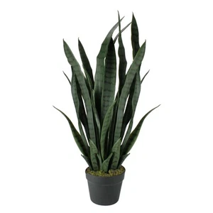 Northlight 29 Two Tone Green Artificial Potted Snake Plant - Picture 1 of 6