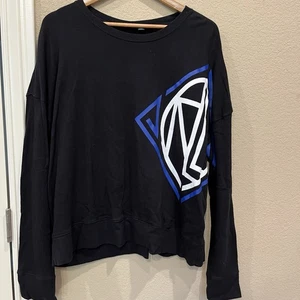 Vintage Lauren Ralph Lauren Sweater Womens Size XL Black Cotton Graphic - Picture 1 of 7