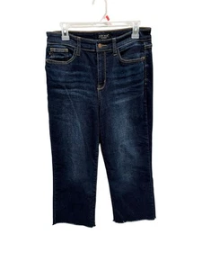 Judy Blue Damen Jeans Gr. 9/29 Crop Wide Leg Dunkelblau Denim Cut Off Jeans - Bild 1 von 4