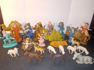 Vintage Italy Nativity Scene Figure Lot, Vintage Figure and Animal Lot - Picture 1 of 10