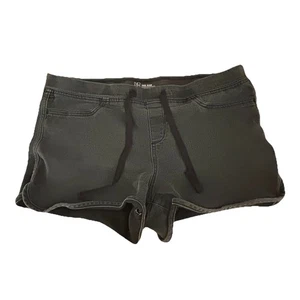No Boundaries Shorts Juniors Size XL (15-17) Black Mid Rise Petal Slit Denim - Picture 1 of 5