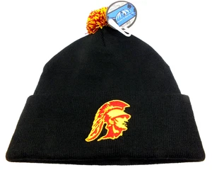 USC TROJANS Knit Beanie Hat University of Southern California Cuff Pom OSFA NEW - Picture 1 of 2