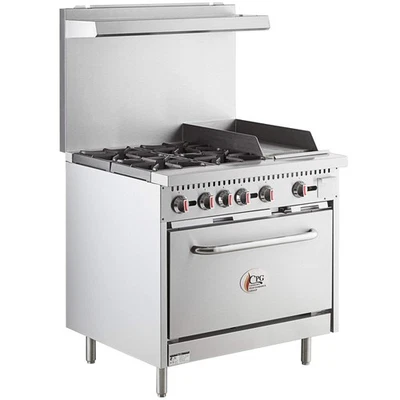 Propano Líquido 4 Quemadores 36" Gama con Plancha de 12" y Horno Estándar - 170.000 B Foto 1 de 4