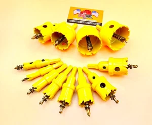 12 Pc Carbide Tip Hole Cutter Set Carbide Tipped Holesaw Tungsten TcT Drill Hog® - Picture 1 of 5