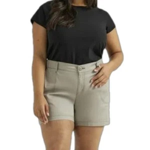 NWT RIDERS BY LEE Beige Cotton and Spandex Utility Shorts 18W - Picture 1 of 11