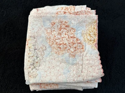 Juego de Sábanas Queen Estampado Hortensia Azul Claro Coral Italiano Frette Años 80 De Colección Foto 1 de 4