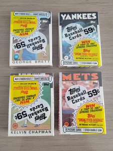 1986 Topps Baseball ... 4 Factory Cello Pack Lot ... George Brett - Picture 1 of 1