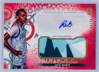 2023 TOPPS INCEPTION OVERTIME ROB DILLINGHAM RC AUTO RELIC RED 10/25 - Image 1 of 2