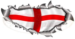 Single Roof/ Bonnet Rip St George England flag Sticker Car Truck Van - Picture 1 of 1