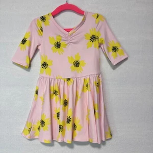 Abito Dotdotsmile Taglia 2T Rosa Con Girasoli Nuovo Con Etichette - Foto 1 di 6