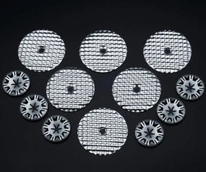 6x Hitzeschutzblech Reparatursatz Auspuff Klemmscheiben Universal - V3 - Bild 1 von 6