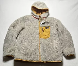 Patagonia Kids Reversible Ready Freddy Hoody Jacket Dried Mango Size M 10 68095 - Picture 1 of 13