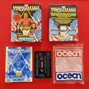 WWF Wrestlemania Ocean Amstrad CPC Spiel Kassette Box Version komplett 1991 (P) - Bild 1 von 4