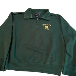 Felpa NOTRE DAME Jansport Pull Over Verde Irlandese - Taglia L - Foto 1 di 8