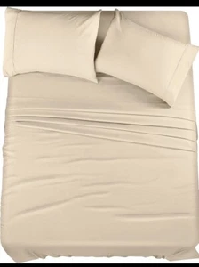 Soft Brushed Microfiber 4 Piece Bed Sheet Set with Pillow Cases Utopia Bedding - Picture 1 of 6