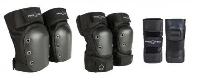Pro-Tec Street Gear Junior 3er Pack Pad Set Black YM Youth Medium
