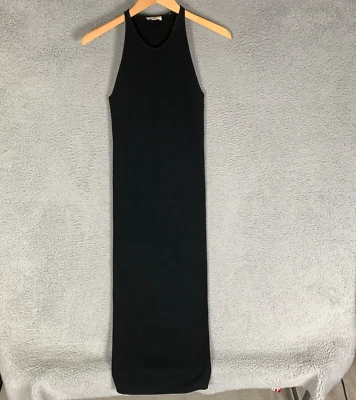 A.L.C. Vestido midi Marc Rib Knit espalda deportiva XS ceñido al cuerpo negro elástico sin mangas Foto 1 de 4