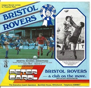 Football Programme>BRISTOL ROVERS v BRENTFORD Nov 1986 FAC - Picture 1 of 1