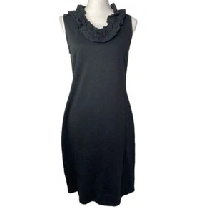 Talbots ladies ruffle top midi length dress black size small S - Picture 1 of 10