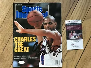 CHARLES BARKLEY #34 SIGNED 1988 SPORTS ILLUSTRATED PHILADELPHIA 76ers JSA COA - Picture 1 of 8