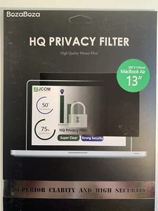13" (287x179mm) MacBook Air High Quality ClaritySecurity Privacy Filter BOZABOZA - Picture 1 of 4