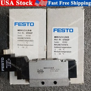 Nueva válvula solenoide en caja FESTO MEH-5/2-1/8-B 173127 envío gratuito y rápido - Imagen 1 de 15