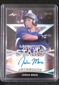 2019 Ultimate Draft Joshua Mears Silver Foil 12/15 On Card Auto Rookie RC Padres - Picture 1 of 4