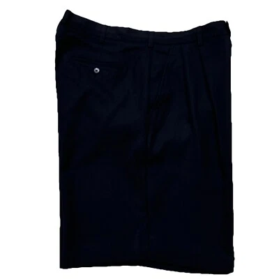 Pantalones Cortos de Golf Alan River Plisados Frontales 100% Poliéster Negros Talla 34 Nuevos con Etiquetas Foto 1 de 4