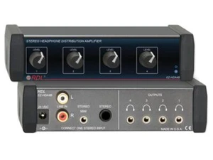 Amplificador de distribución de auriculares estéreo salidas panel trasero RDL EZ-HDA4B 1X4 - Imagen 1 de 1