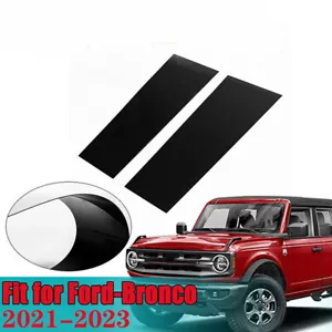 Para Ford Bronco 2021 2022 2023 Negro Puerta Pilar Postes Ventana Adhesivo Cubierta Borde - Imagen 1 de 12