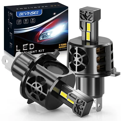 2x H4 LED Headlight Globes 100W White High Low Beam For Renault Trafic X83 10-14 - image 1 of 4