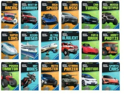 Ravensburger Kartenspiel, Supertrumpf, verschiedene Quartett und Trumpf-Spiele