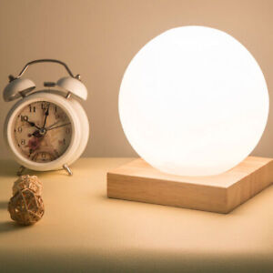 Modern minimalist style Glass ball Table lamp LED Wooden Desk lamp Reading light