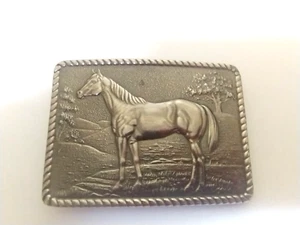 Vintage Belt Buckle Horse Stallion Great American Buckles GAB 1979 Serial #d USA - Picture 1 of 4