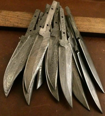 Lot Of 20 Handmade Damascus Steel Blank Blade USA Outdoor Hunting Outdoor Knives - Image 1 of 4
