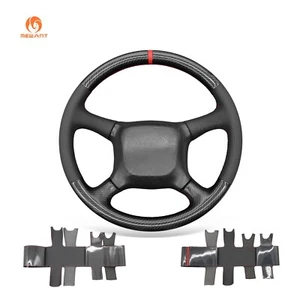 MEWANT PU Leather Carbin Fiber Steering Wheel Wrap for Chevrolet Silverado 1500 - Picture 1 of 10