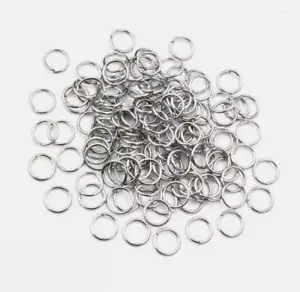 50pcs Sterling Silver Open Metal alloy Jump Rings DIY Jewelry Making Findings - Picture 1 of 2