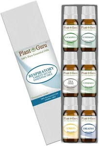 Respiratory Essential Oil Set 6 - 10 ml 100% Pure Natural Oils With Breathe Easy - Picture 1 of 8