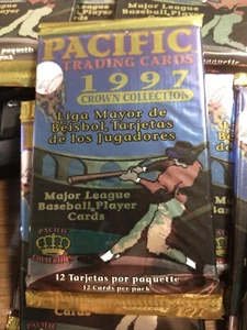 1997 Pacific Crown MLB Baseball Collection versiegelte ungeöffnete Packungen = 12 Karten/Pack! - Bild 1 von 4
