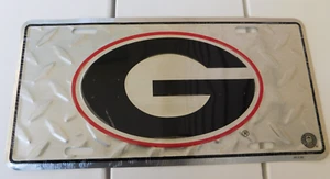 UNIVERSITY GEORGIA BULLDOGS CAR TRUCK TAG DIAMOND LICENSE PLATE SIGN FREE SHIP - Picture 1 of 3