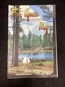 1967 FORT APACHE INDIAN RESERVATION HUNTING & FISHING FOLDOUT MAP & TRAVEL INFO