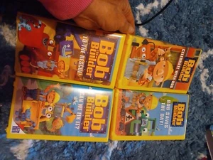 Bob The Builder VHS Lot of 4 Yellow Clamshell Videos Can We Fix It to the rescue - Picture 1 of 4