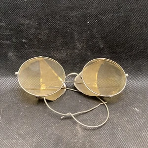 Antique Amber/yellow Google Safety Eyeglasses Steampunk - Picture 1 of 9