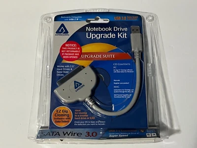 Apricon ASW-USB3-25 SATA Wire 3.0 Hard Drive Upgrade Kit PC & Mac w/CD - Image 1 of 4