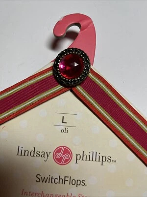Lindsay Phillips Switchflops Strap - Oli Size Large Hot pink, Lime Green, Orange — 第 1/4 张图片