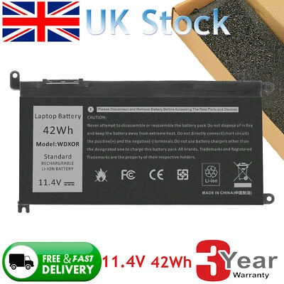 11.4 V Battery For Dell Inspiron 13 5000 series (13 5368,13 5378, 13 5379) Wdxor - Image 1 of 4