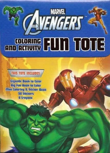 Marvel Avengers Coloring & Activity Fun Tote Crayons Stickers Books Hulk + - Picture 1 of 1