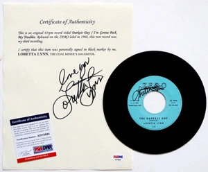 LORETTA LYNN original SIGNIERTES AUTOGRAMM 60er ZERO Promo Label Schallplatte mit COA - Bild 1 von 8