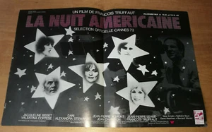 RARE AFFICHE AFFICHETTE FILM LA NUIT AMERICAINE FRANCOIS TRUFFAUT CANNES 1973 - Foto 1 di 1